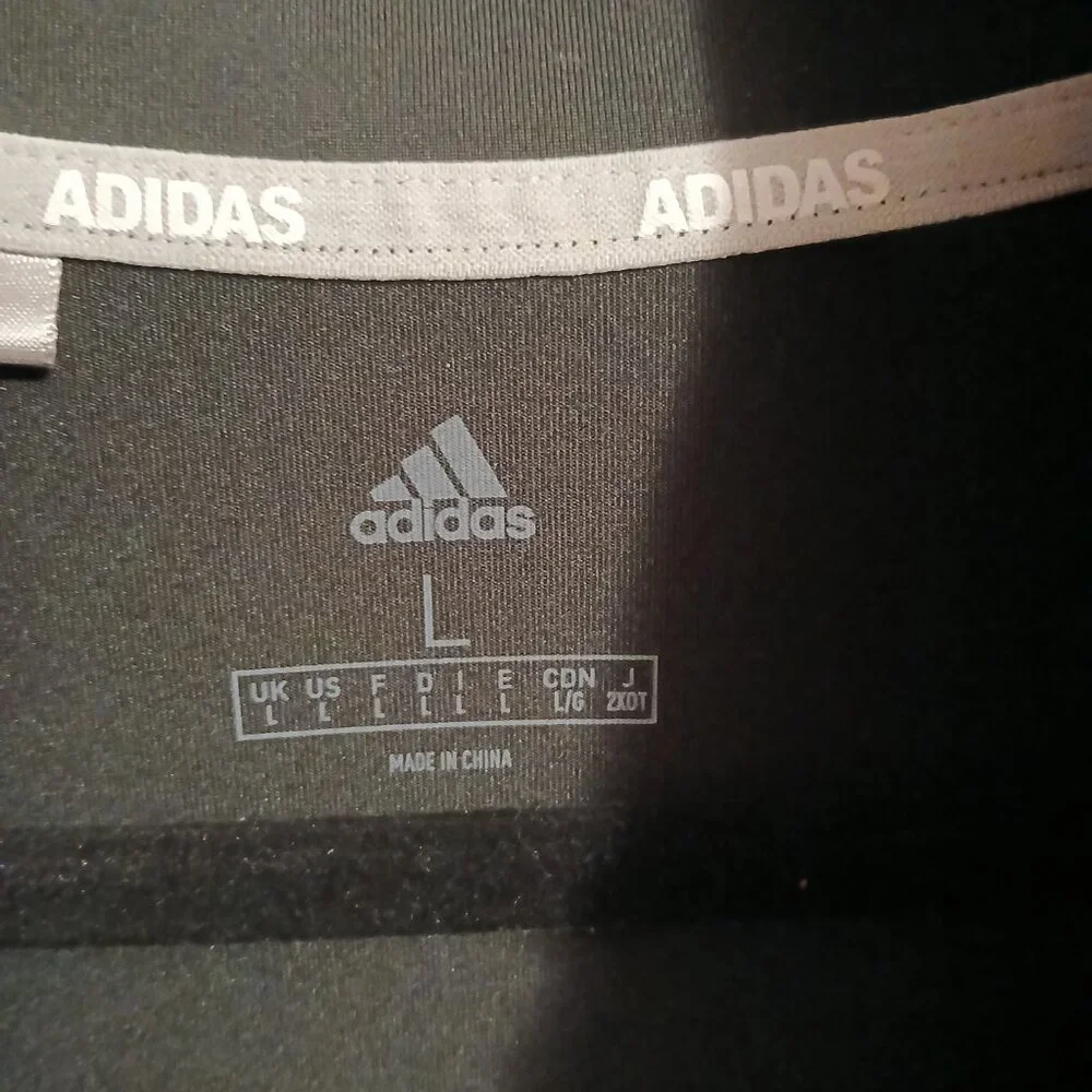 ADIDAS Vest Men Large Gray/Black Full Zip Golf Pockets Casual Outerwear EUC - Picture 5 of 9